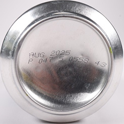 the bottom of a can showing where the Inkjet code can be found